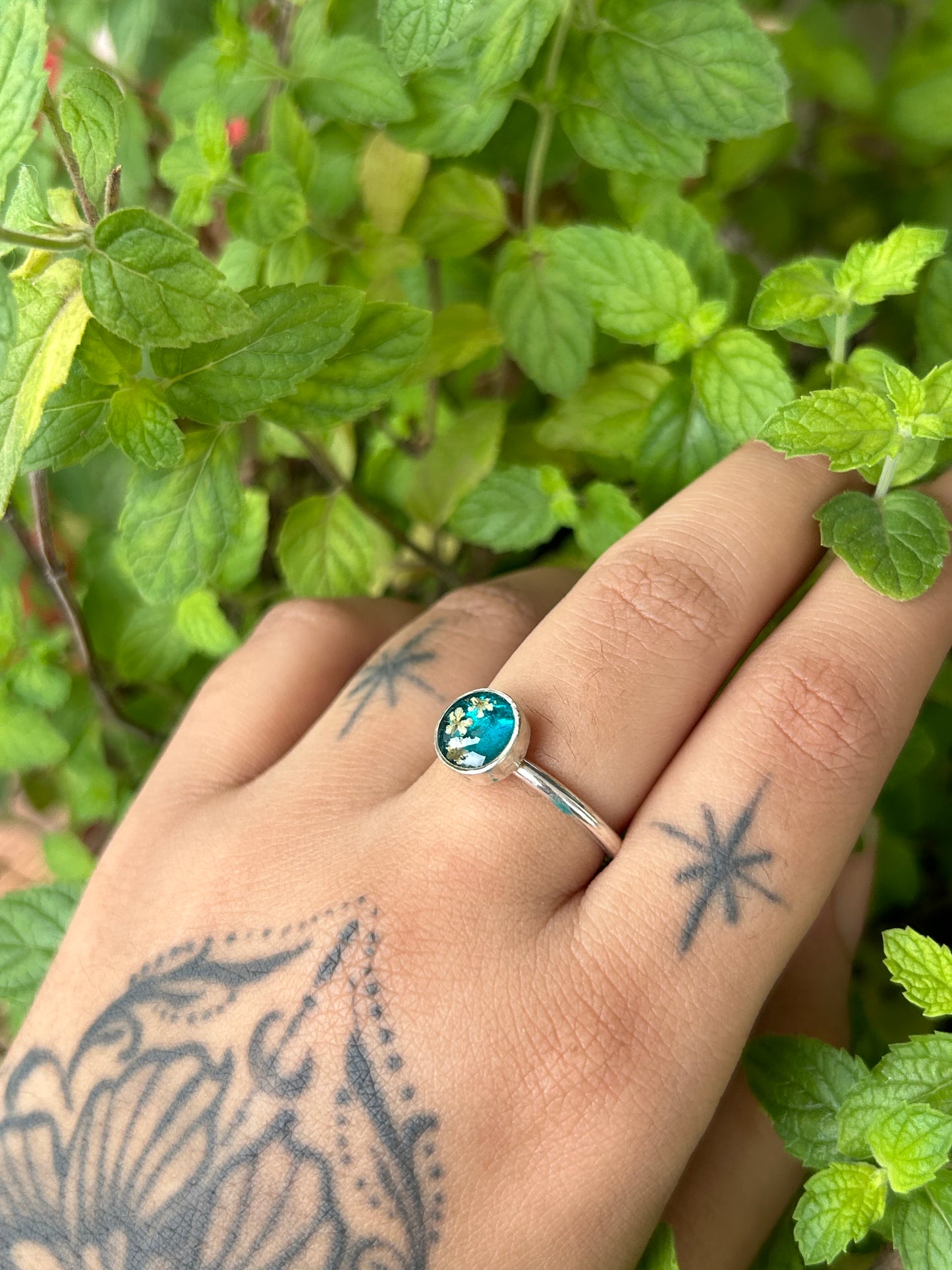 Mystic Bloom Ring - Blue