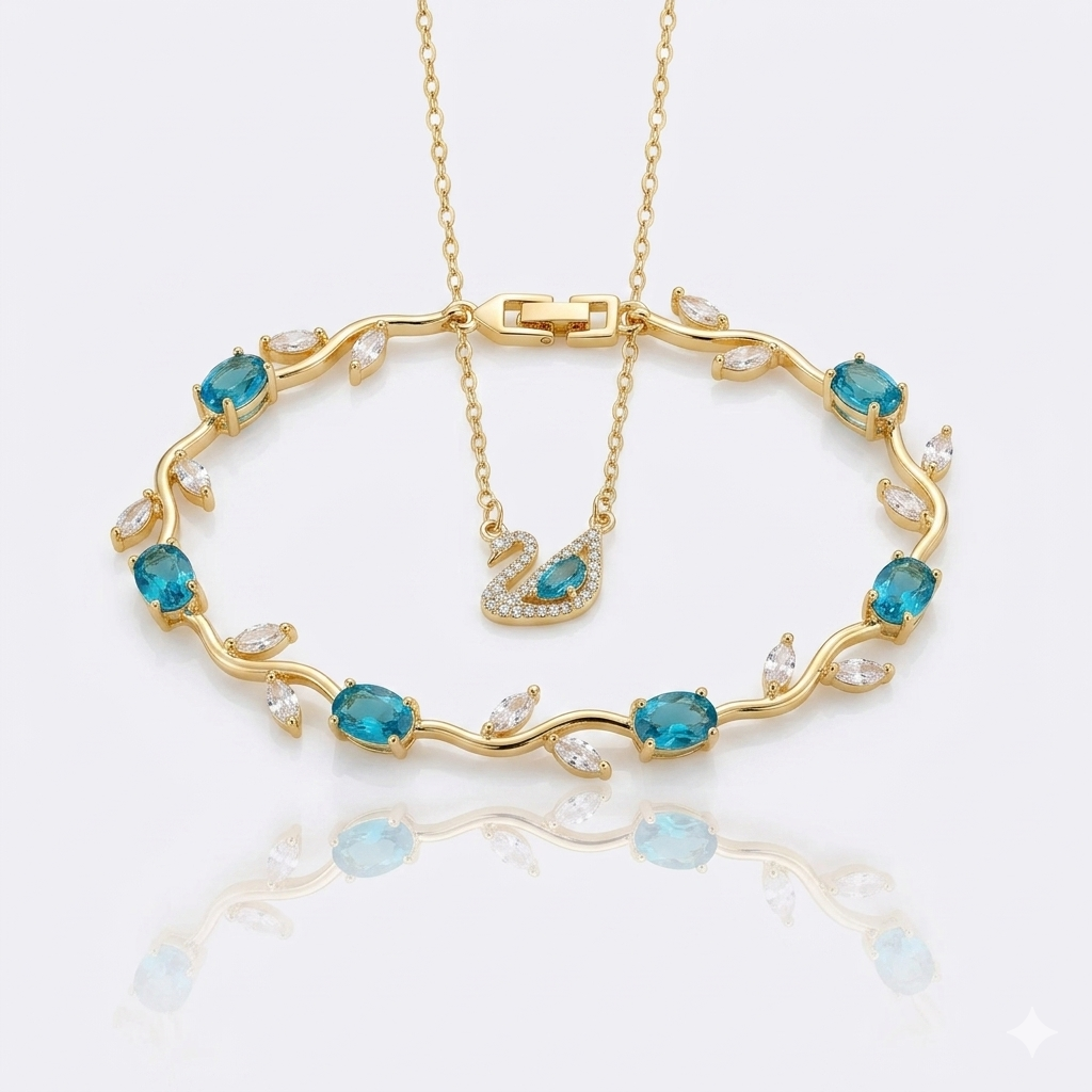 Swan,tulip bleue set