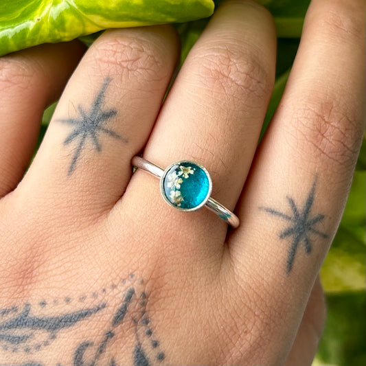 Mystic Bloom Ring - Blue