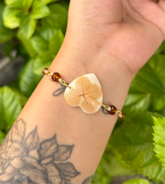 Amber Heart Bracelet